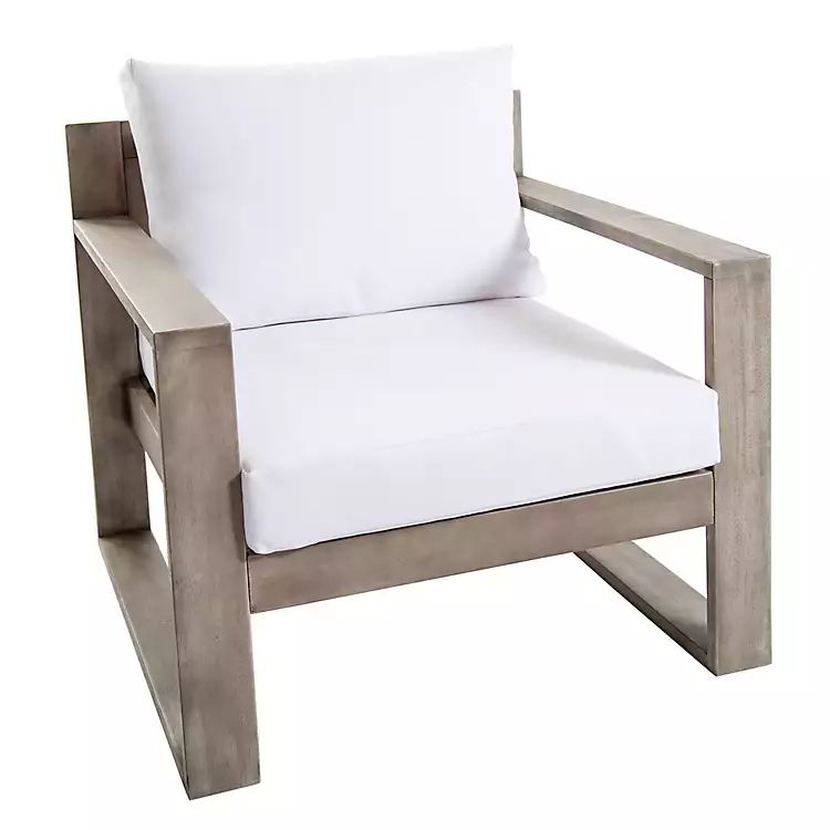 New!Santorini Gray Acacia Wood Outdoor Chair | Kirkland's Home