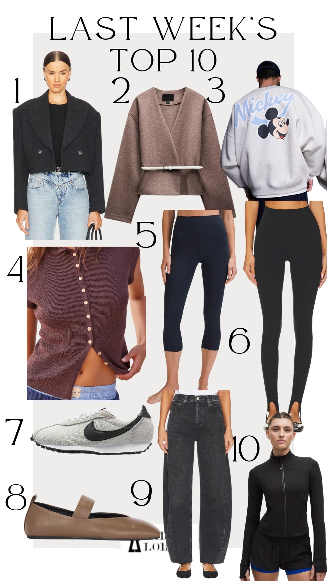 Last weeks best sellers!

1. This cropped blazer is so good! And it’s on major sale!! Worth the splurge for sure👌🏻 
2.  Cutest top and I love the detail with the belt
3. I wore one day to Disney! So cute
4. I love the neckline and love it for layering! It’s also very flattering
5. Been loving capri leggings lately
6. I love these legging with the stirrups! So fun to dress up or down  
7. $100 and I will be wearing constantly 
8. You need these shoes! They’re so so good
9. These jeans are sooo cute and the perfect amount of barrel 👌🏻 I have so many colors
10. Loving this gym jacket. I wear size 2

#LTKSaleAlert #LTKShoeCrush #LTKStyleTip