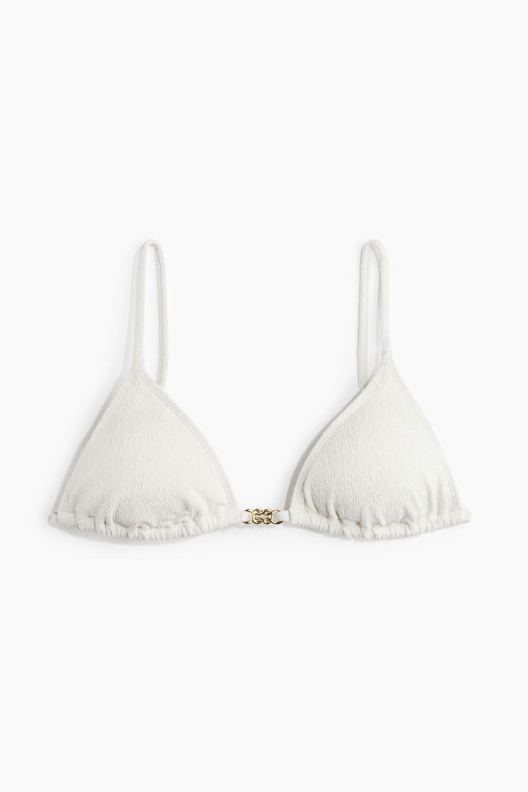 Padded Triangle Bikini Top - White - Ladies | H&M US | H&M (US + CA)