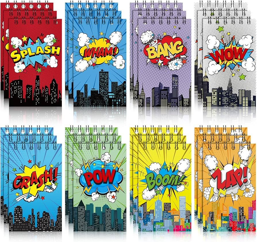 Containlol 24 Pack Mini Notebooks Party Supplies Favors Prize Pinata Fillers Carnival Goodie Bag ... | Amazon (US)