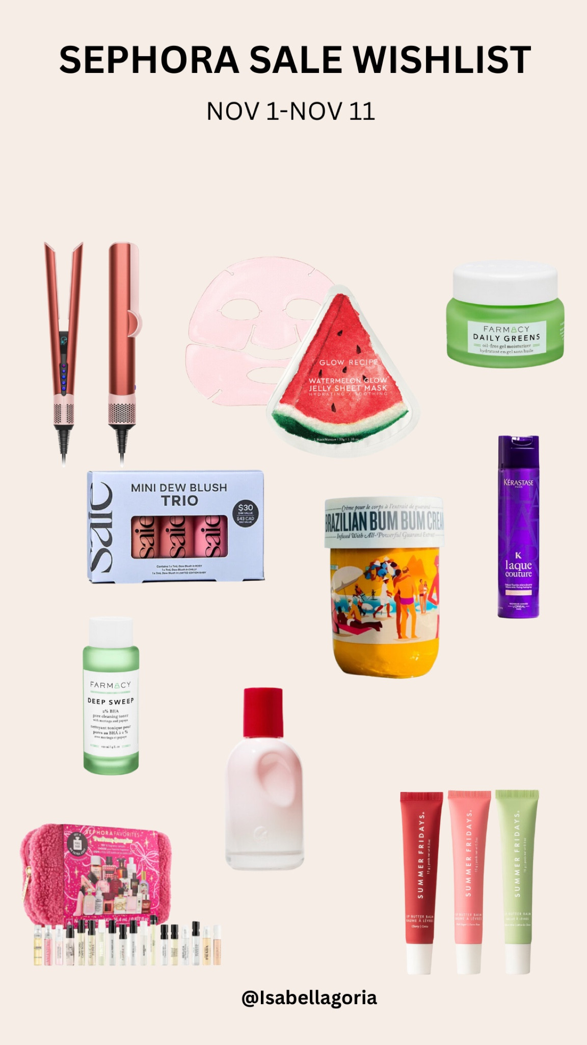 SEPHORA SALE WISHLIST!

#LTKSaleAlert #LTKBeauty #LTKGiftGuide