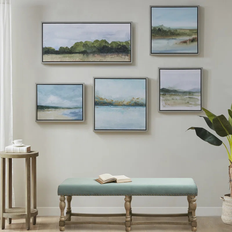Martha Stewart Vista Abstract Landscape 5-piece Gallery Canvas Wall Art Set & Reviews | Wayfair | Wayfair North America