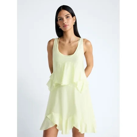Devil Wears Prada Scoop Collection Women’s and Women's Plus Mini Ruffle Tank Dress, Sizes XS-4X | Walmart (US)