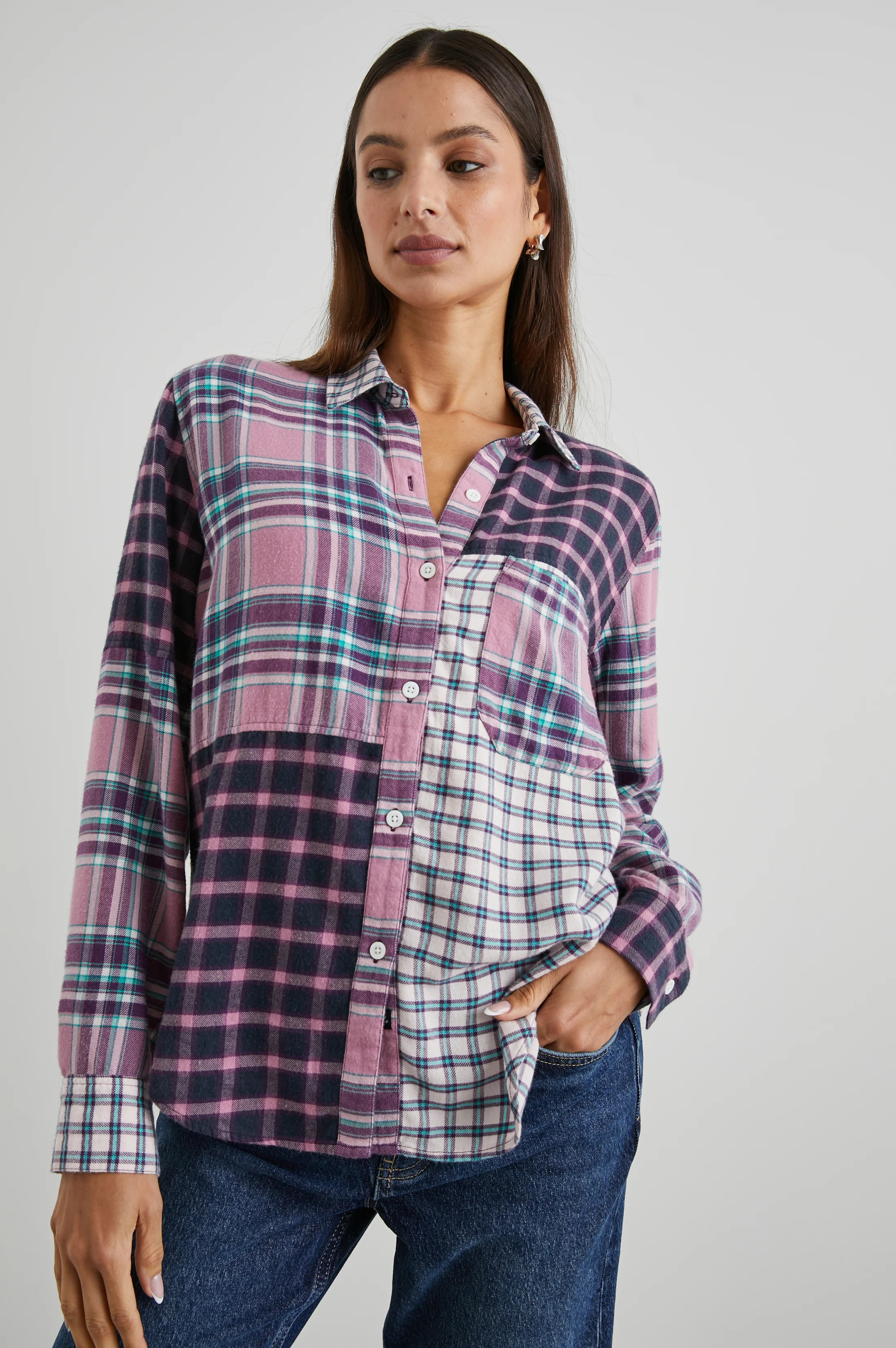 LAKIN SHIRT - ROSE AGAVE MIXED PLAID | Rails