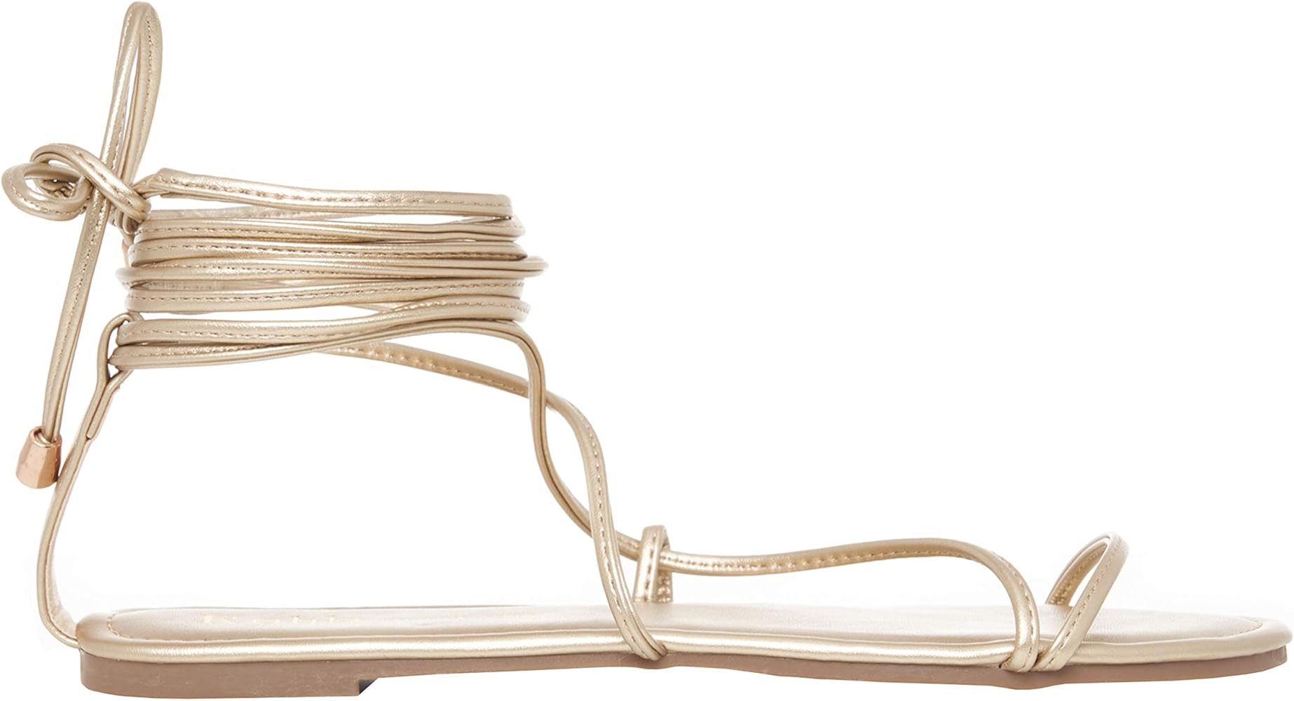 Rohb By Joyce Azria Getty Strappy Lace Up Gladiator Flat Summer Sandal | Amazon (US)