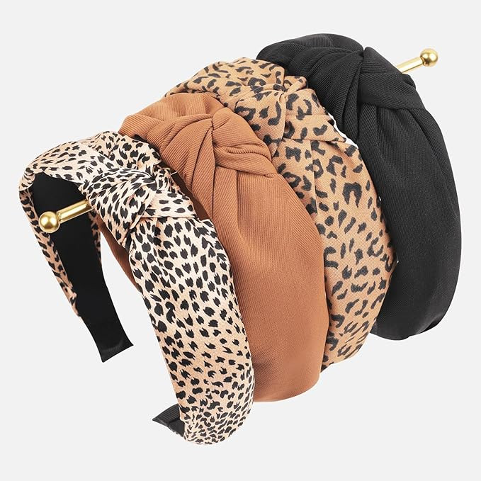 Top Knotted Headband for Women Trendy 4 Pack, Wide Head Bands for Women's Hair Knotted, Chunky Cu... | Amazon (US)