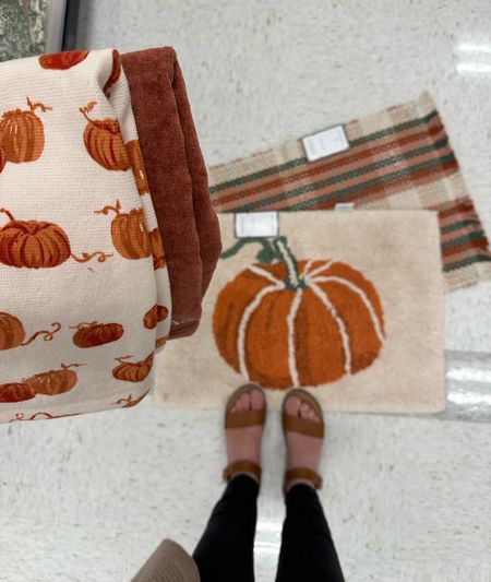 How cute is this harvest plaid and pumpkin bath mat at target for $10.
Pumpkin dish and bath hand towel only $5.

#LTKHalloween #LTKhome #LTKSeasonal