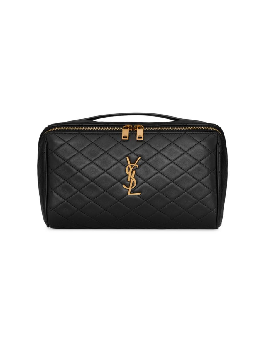 Gaby Vanity Case in Quilted Lambskin | Saks Fifth Avenue