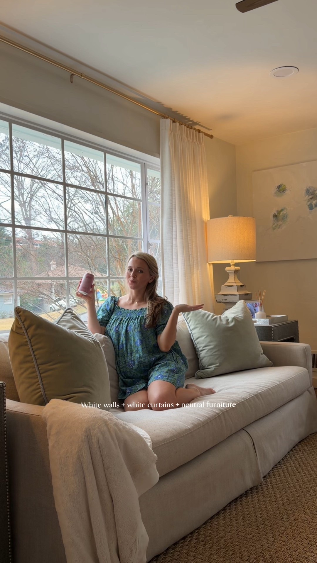 Twos pages curtains are some of my favorite! They totally transformed our living room. 
Color - ivory white
Pinch pleat
Privacy lining 