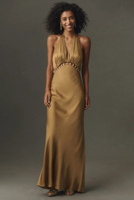 Shona Joy Winslow Beaded Plunge Maxi Dress | Anthropologie (US)