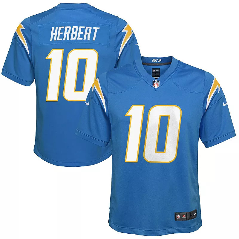 Youth Nike Justin Herbert Powder Blue Los Angeles Chargers Game Jersey, Boy's, Size: Youth XL, Light | Kohl's