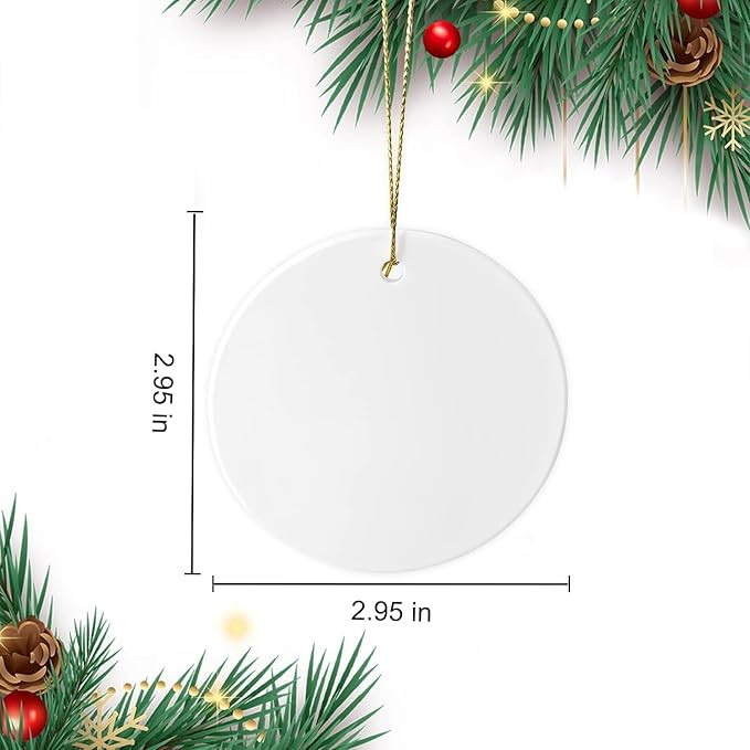 Sublimation Ceramic Ornaments - Bulk White Round Porcelain Ornament Blanks for Heat Press Printin... | Amazon (US)