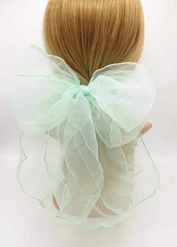 organza double layered bow for women | Etsy (US)