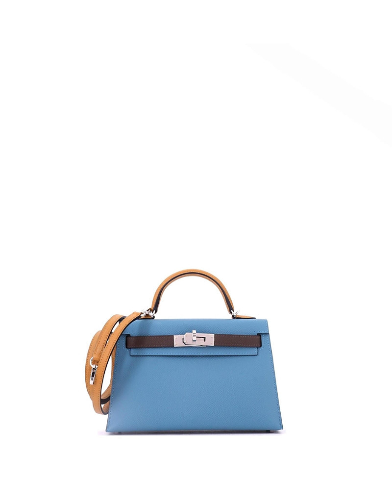 Pre-Owned HERMES Kelly 20 Handbag Tricolor Epsom with Palladium Hardware | Bloomingdale's (US)