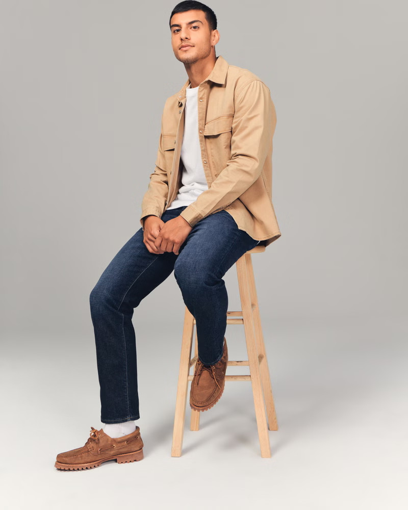 Athletic Straight Jeans | Abercrombie & Fitch (US)