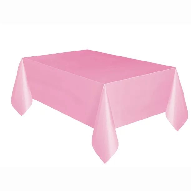 Way To Celebrate! Light Pink Plastic Party Tablecloth, 108in x 54in - Walmart.com | Walmart (US)
