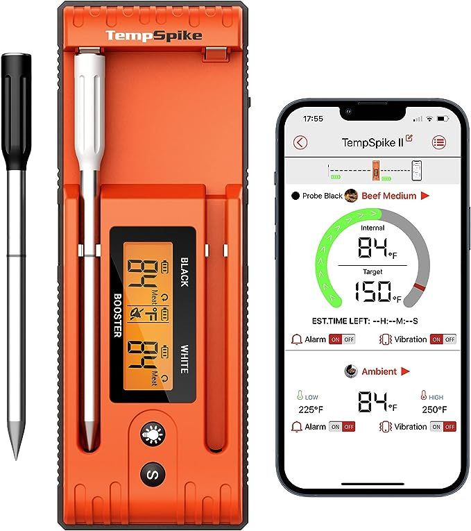 ThermoPro Twin TempSpike 500FT Truly Wireless Meat Thermometer with 2 Meat Probes, Bluetooth Meat... | Amazon (US)