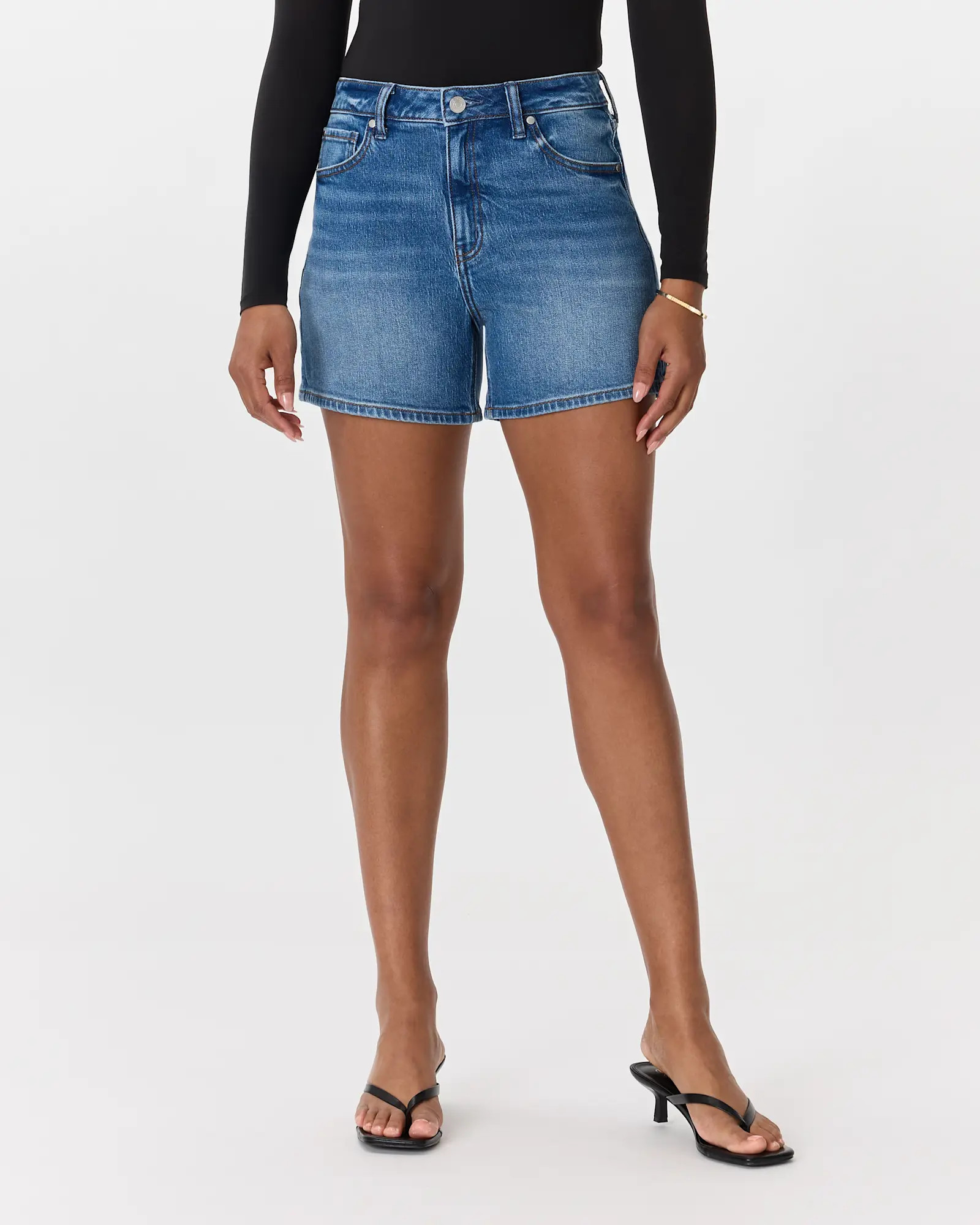 Bella Stretch Vintage Shorts in Atlantic Blue | Quince