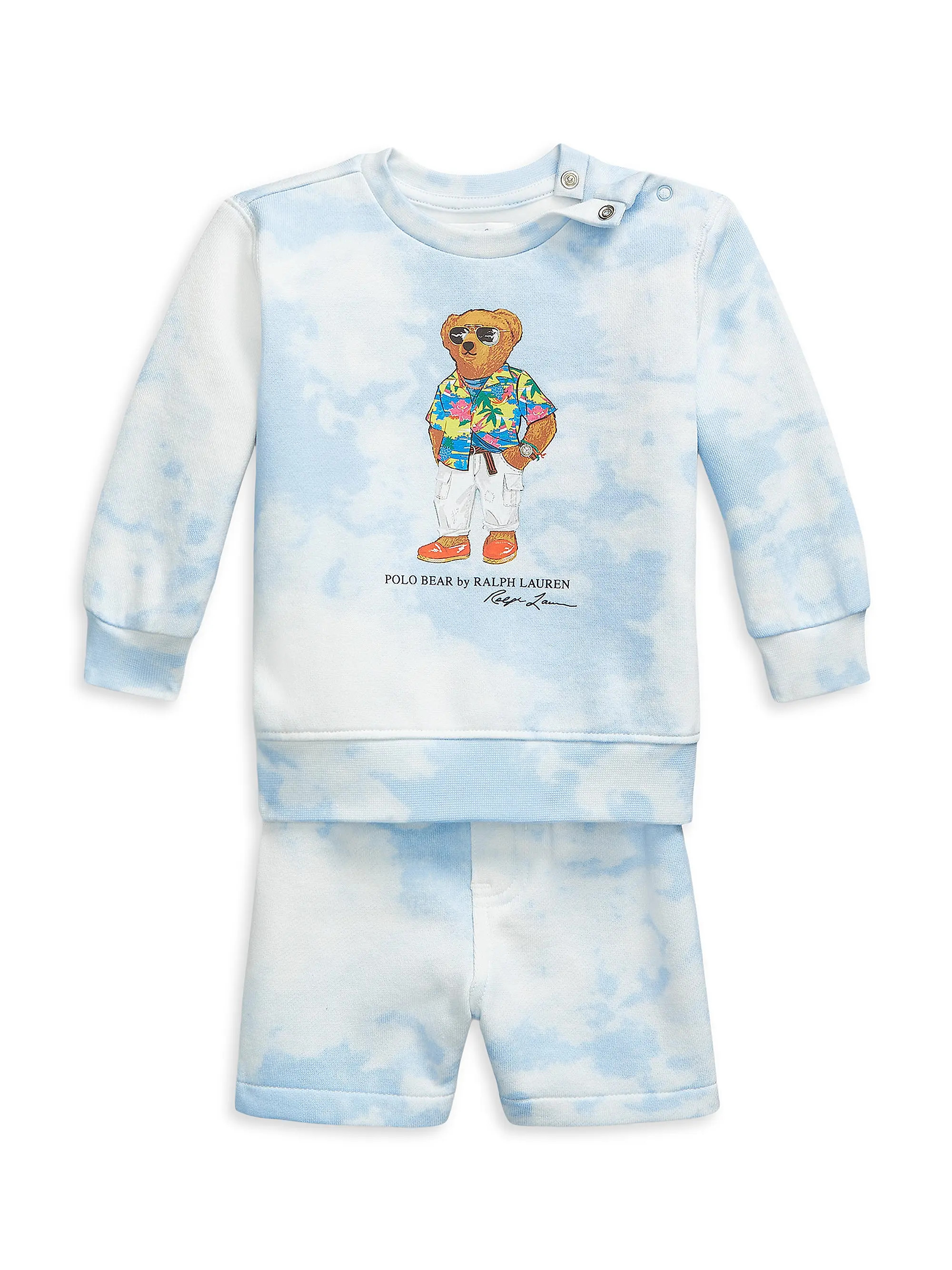Baby Boy's Polo Bear Tie-Dye Sweatshirt & Shorts Set | Saks Fifth Avenue