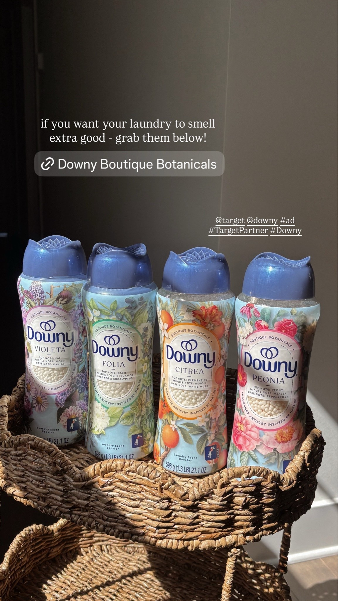#ad nothing better than fresh sheets that smell this good🩷🧺 lately I’ve been loving these @downy Boutique Botanicals Scent Booster Beads from @target ! 👏🏼 Make sure to shop them below to upgrade your laundry routine! #TargetPartner #Downy