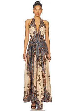Ascension Plunge Halter Maxi Dress | Revolve Clothing (Global)