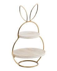 2 Tiered Gold Tone Bunny Server | Global Home | Marshalls | Marshalls