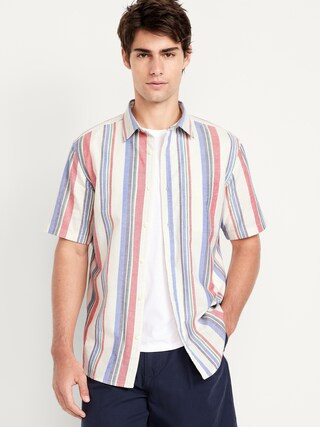 Classic Fit Everyday Striped Oxford Shirt | Old Navy (US)