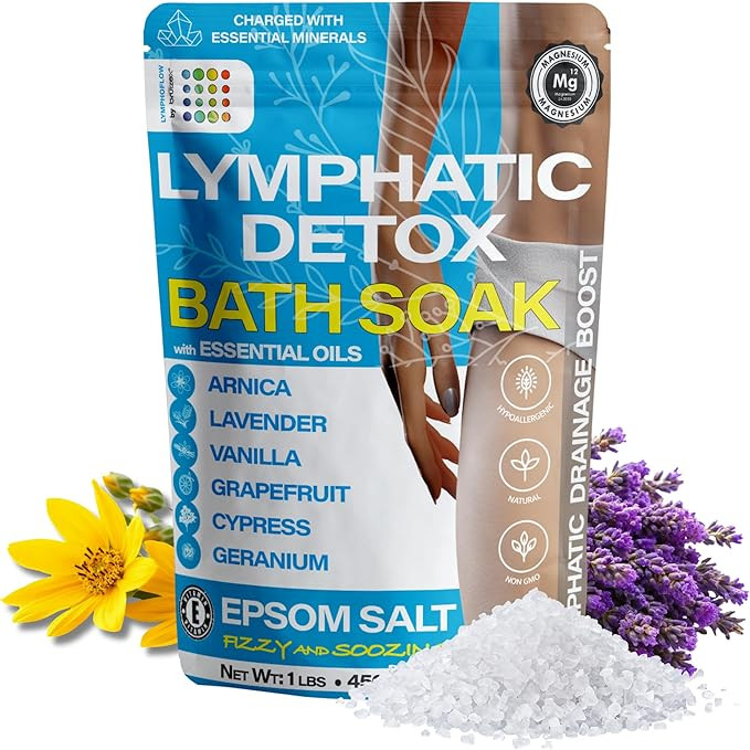 Arnica Montana Bath Salts, Espom Salt Bath Soak for Lymphatic Drainage & Body Detox, Epsom Salts ... | Amazon (US)