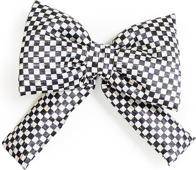 MACKENZIE-CHILDS Bow, Christmas Bow for Home Decor or Gifts, Small, Black-and-White Courtly Check | Amazon (US)