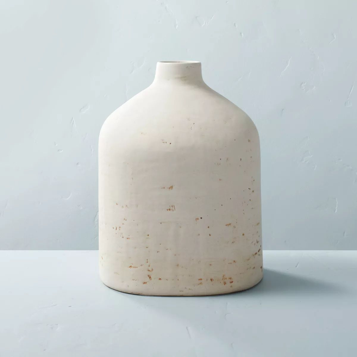 12" Distressed Ceramic Vase Natural Cream - Hearth & Hand™ with Magnolia | Target