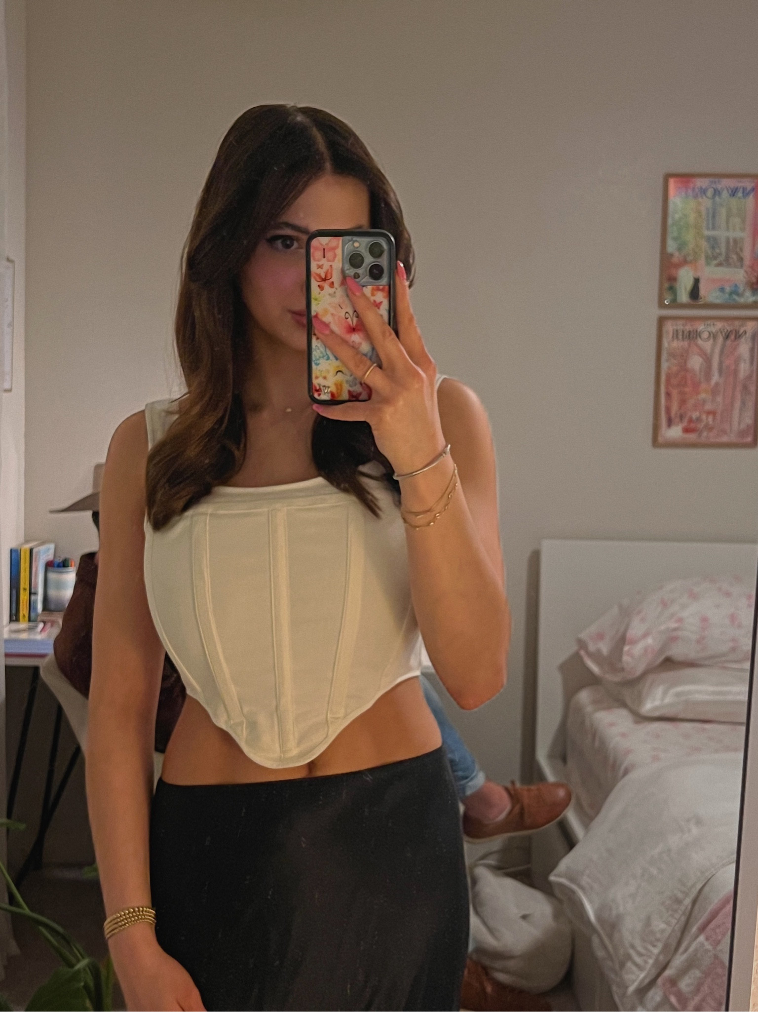 Go to going out outfit! Basic white corset top and a long silk skirt! 🫶🏼

#LTKFind #LTKfit #LTKstyletip