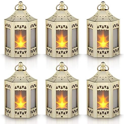 zkee Mini Star Lantern with Flickering LED,Battery Included,Decorative Hanging Lantern,Christmas ... | Amazon (US)