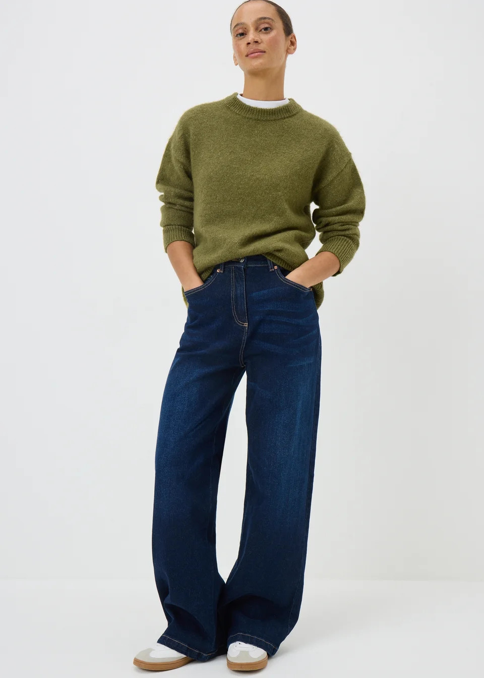 Green Fluffy Oversized Jumper | Matalan (UK)