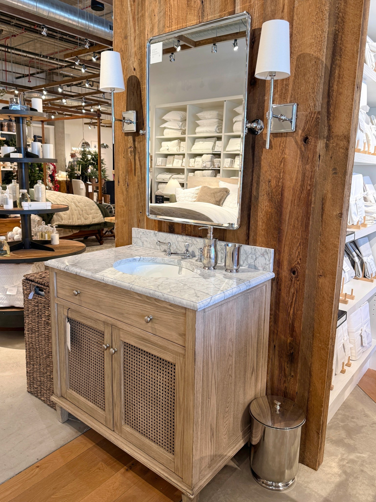 The Sausalito 36” Single Sink Vanity from Pottery Barn instantly warms up a space with its mix of solid wood, woven cane doors, and honed Carrara marble. 🤍 The Seadrift finish gives it that relaxed, coastal feel while still looking refined and timeless. It’s one of those pieces that makes your bathroom feel thoughtfully designed—beautiful and functional. ✨ Linked this vanity plus other rattan-front styles and coordinating Sausalito pieces for a cohesive look! 🤎 #BathroomInspo #PotteryBarn #BathroomVanity 

#LTKSaleAlert #LTKHome
