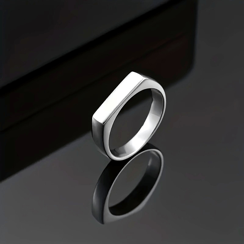 Sleek Modern Uncoated Stainless Steel Men's Ring Single - Temu | Temu Affiliate Program