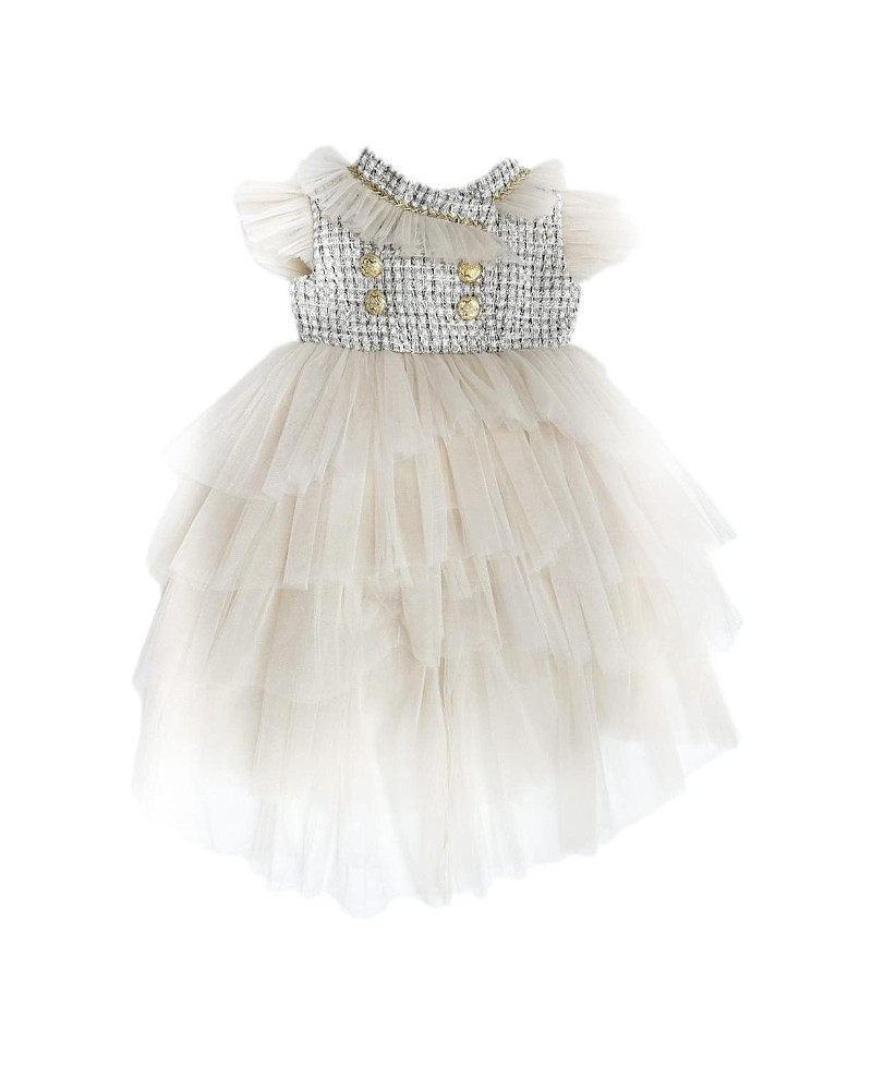 Petite Maison Kids Girls' Fira Tweed and Tulle Dress - Baby, Little Kid, Big Kid | Bloomingdale's (US)