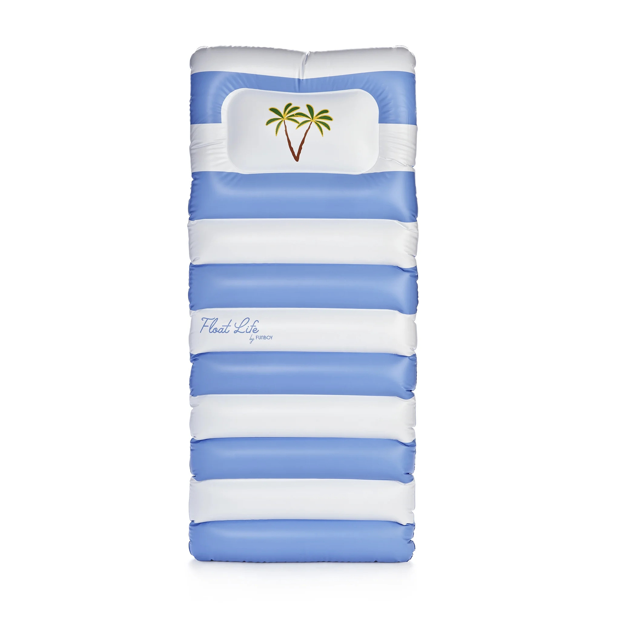 Float Life by FUNBOY Blue & White Striped Palm Pool Float Lounger, Oversized Design, Adults or ki... | Walmart (US)