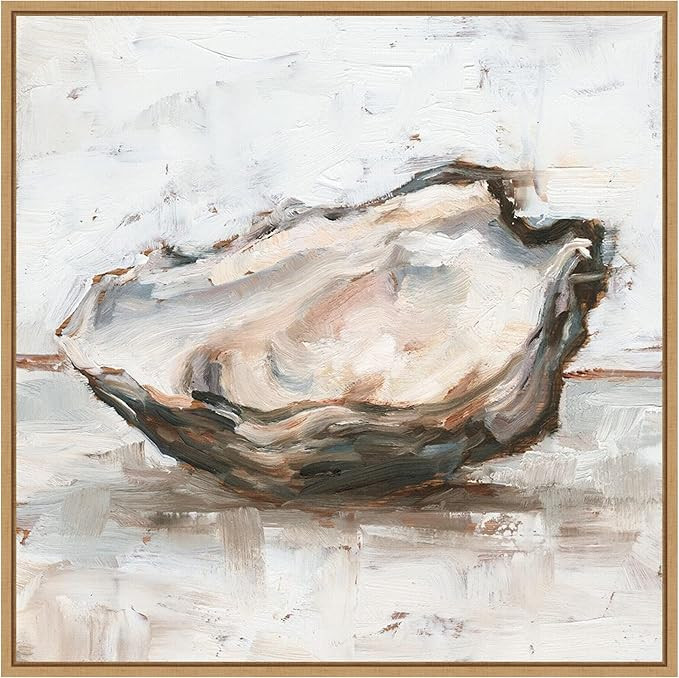 Amanti Art Framed Canvas Wall Art 22x22 Oyster Study I by Ethan Harper, Framed Wall Art Canvas, B... | Amazon (US)
