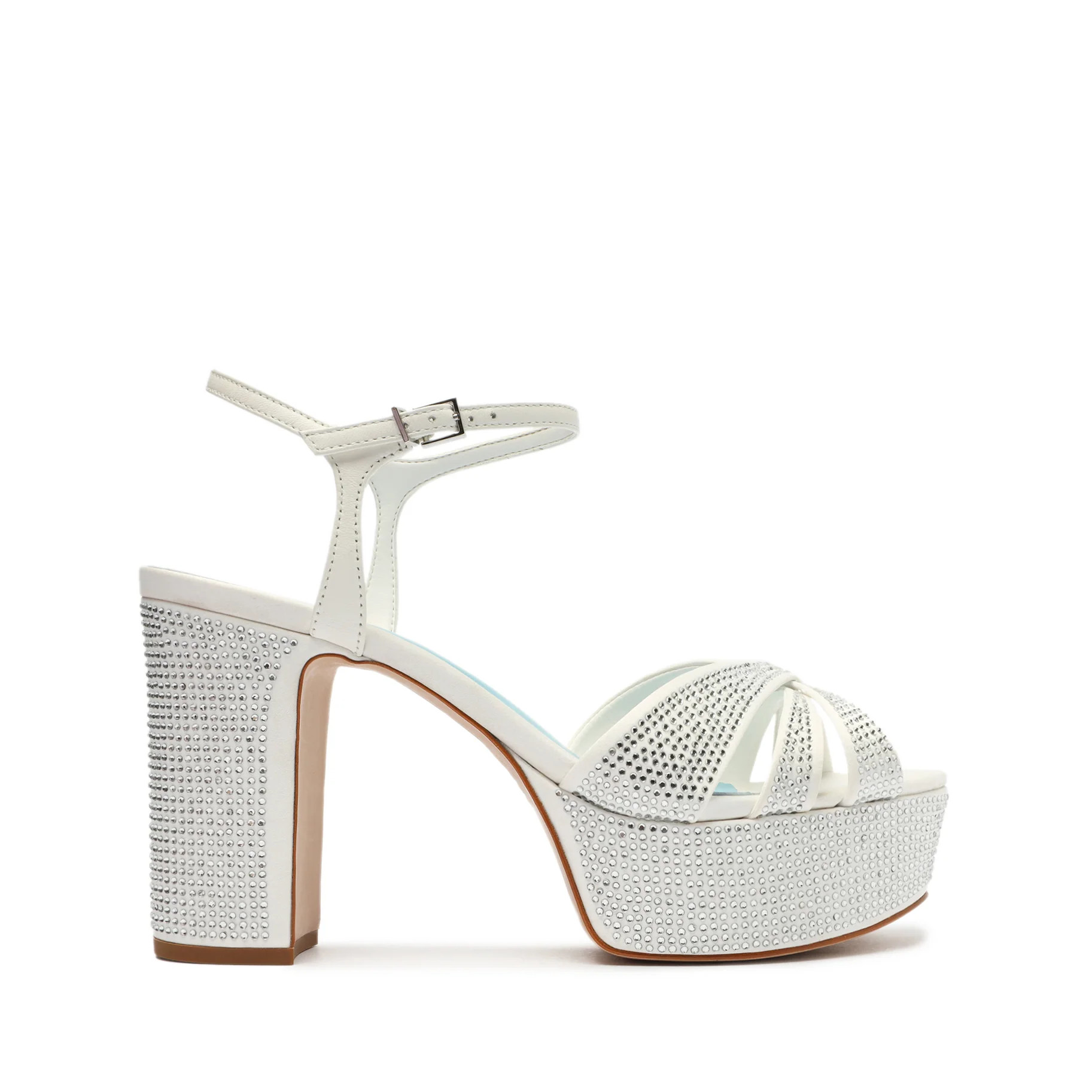 Keefa Crystal Satin & Leather Sandal | Schutz Shoes (US)