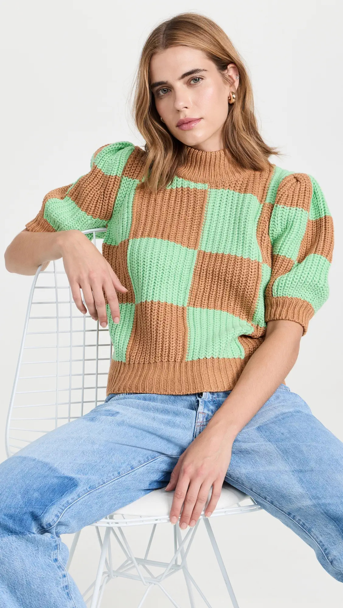 English Factory Check Pattern Sweater | Shopbop | Shopbop