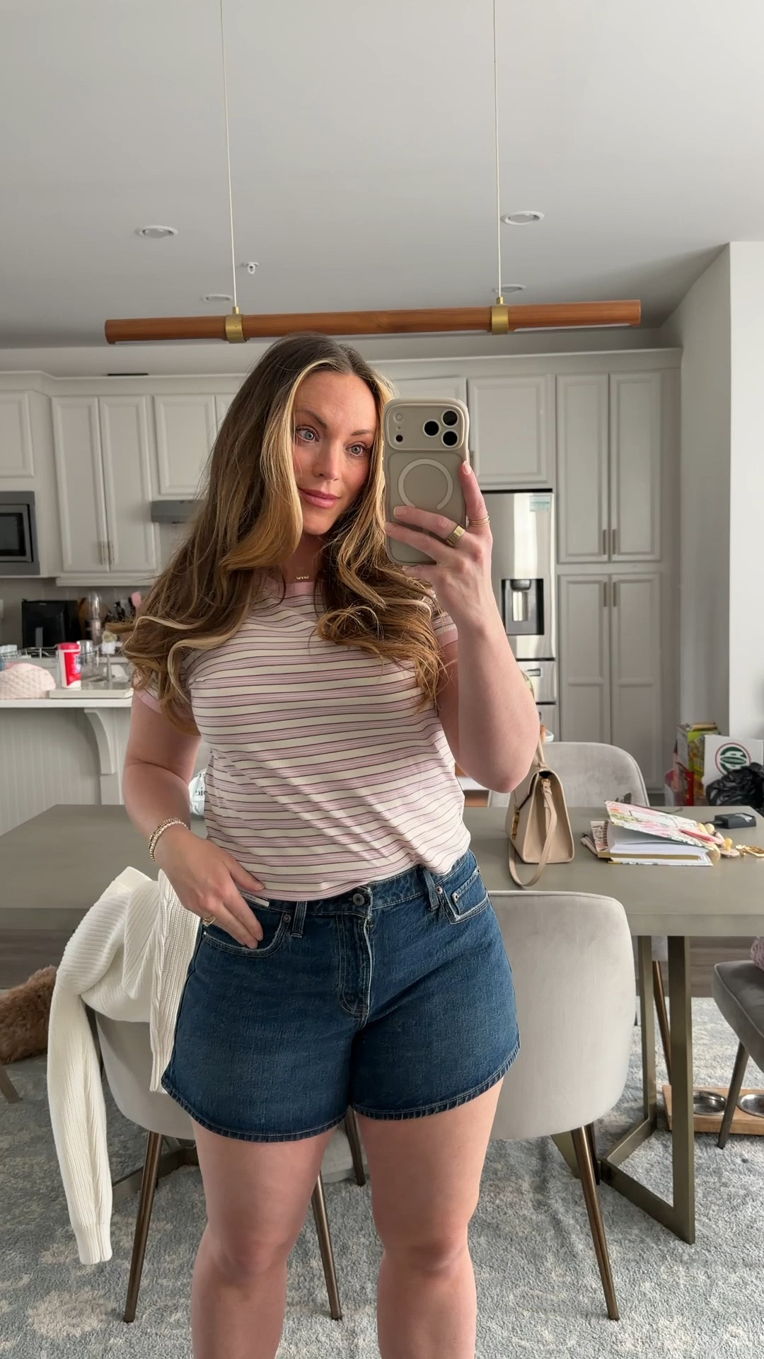 New Jean shorts and they fit nicely 🫶🏼🩷

In a size 30, tee M

#LTKMidsize #LTKmomlife #LTKSeasonal