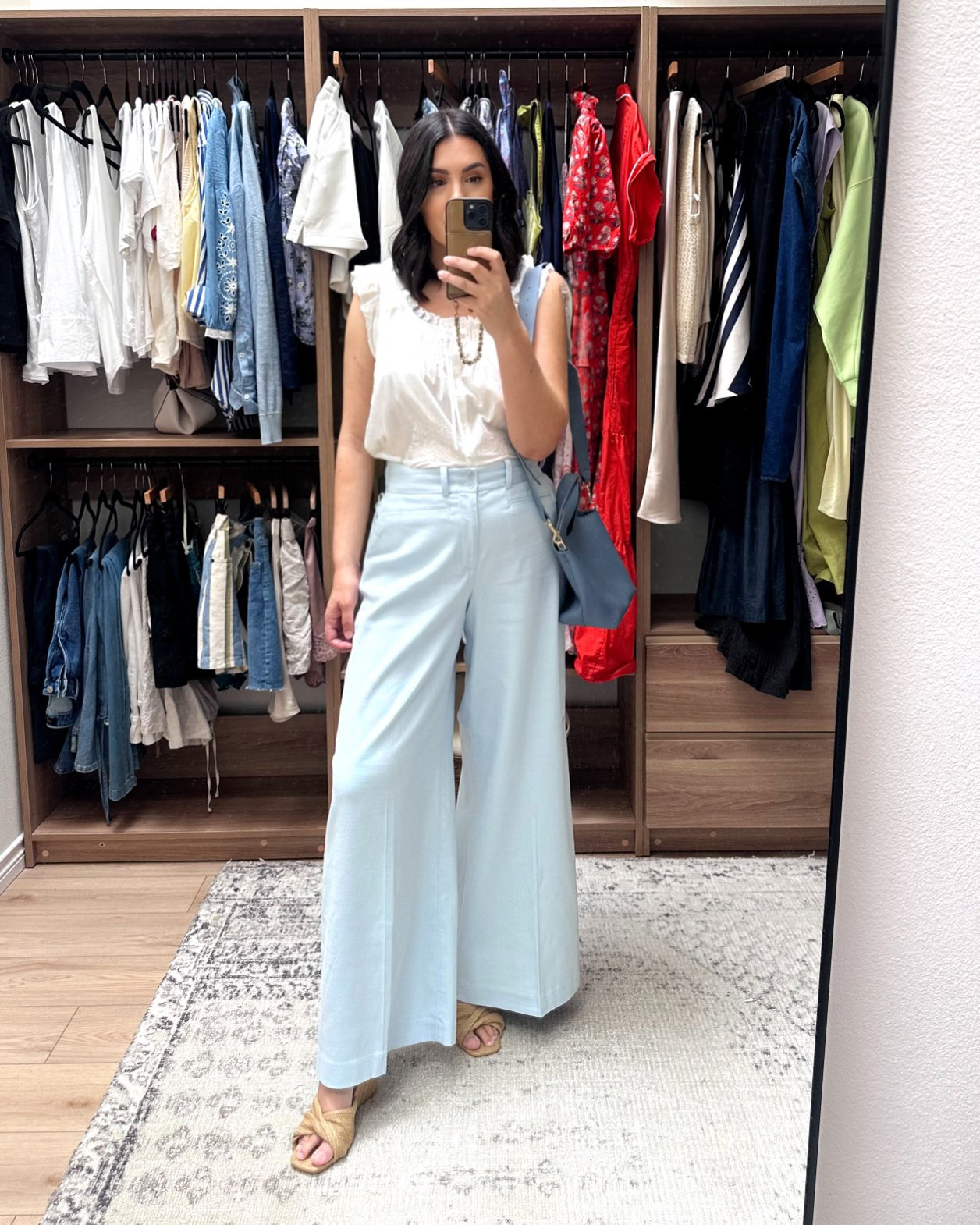 Love these @spanx pants! They're lightweight and comfortable, with a touch of stretch. They run loose / generously! I'm in the large, regular length.  

 