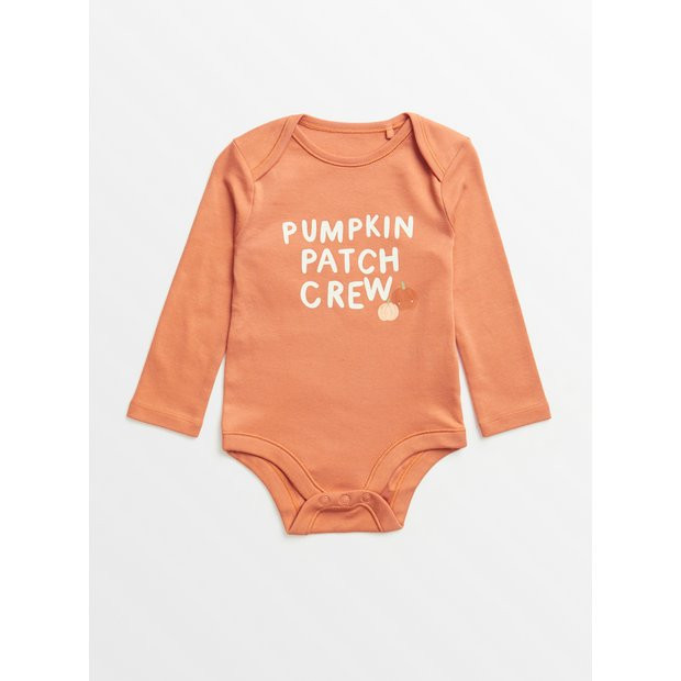 Buy Orange Pumpkin Patch Bodysuit Up to 1 mth | Bodysuits | Tu | Tu Clothing