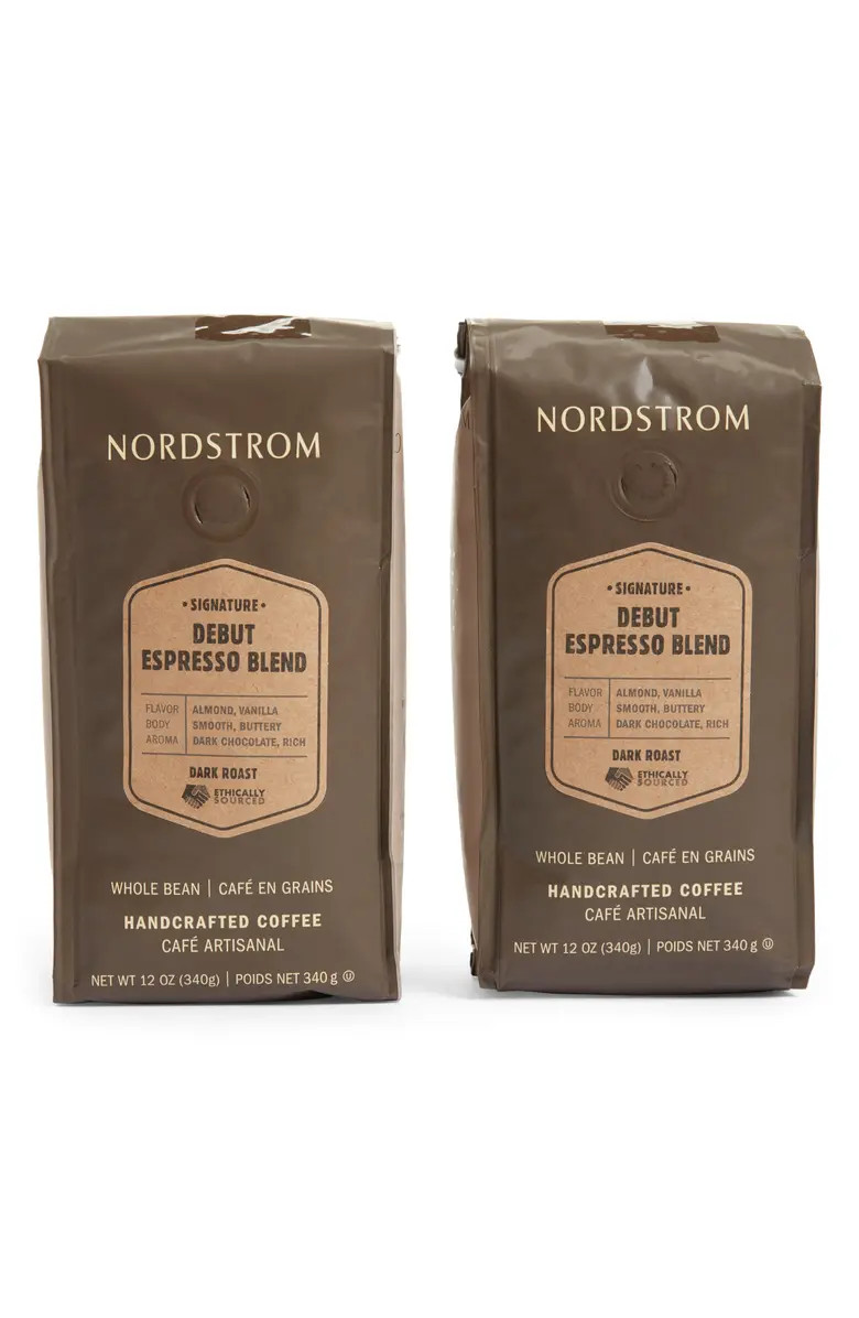 Nordstrom Ethically Sourced Debut Espresso Blend 2-Pack Whole Bean Coffee | Nordstrom | Nordstrom