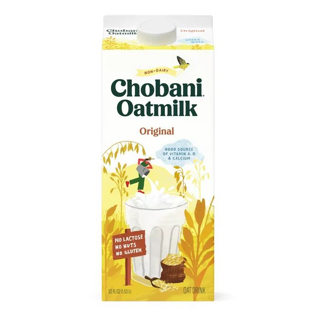 Chobani Oat Milk, Plain, 52 Fluid Ounce | Walmart (US)