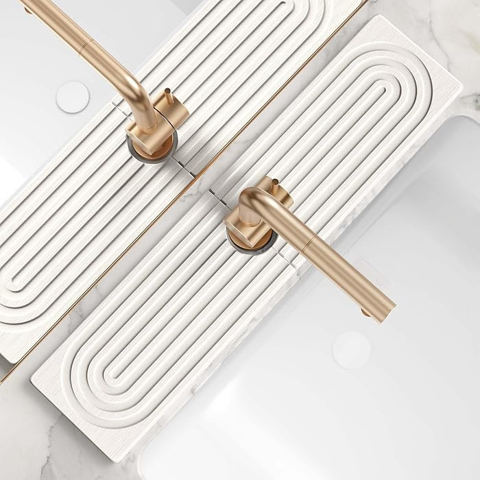 Large Faucet Mat for Kitchen Sink - Stone Drying Mat for Kitchen Counter, Diatomite Fast Drying S... | Amazon (US)