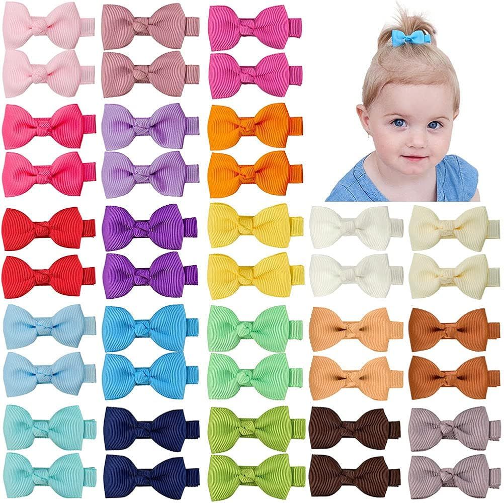 Ruyaa No Slip Baby Hair Clips,Hair Bows for Toddler Girls,Toddler Barrettes for Fine Hair,Fully Line | Amazon (US)