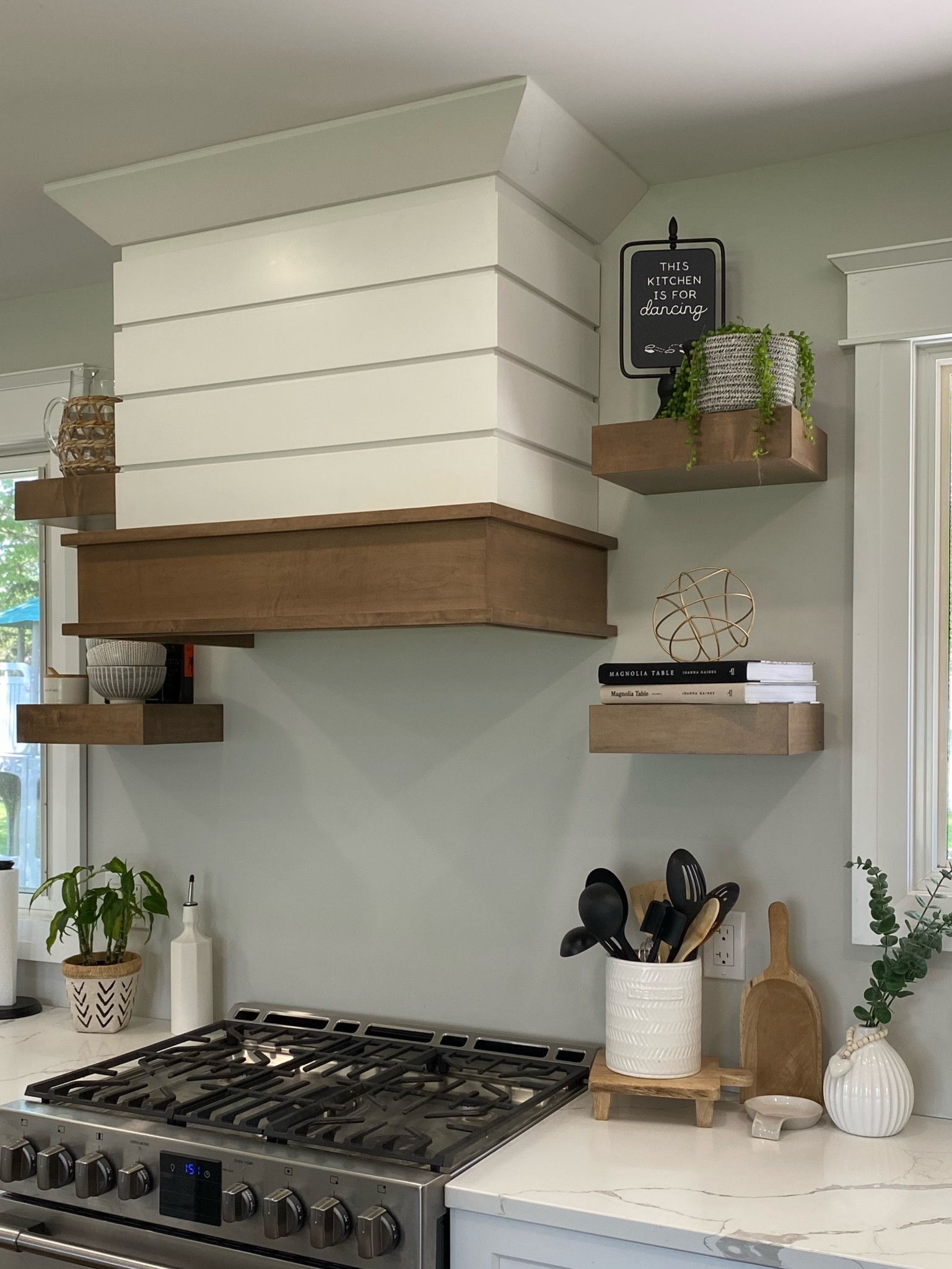 Rustic Charm meets Culinary Delights in our Modern Farmhouse inspired Kitchen 🍳🌾 #FarmhouseLiving #CookingWithStyle #kitchendecor 

#LTKhome