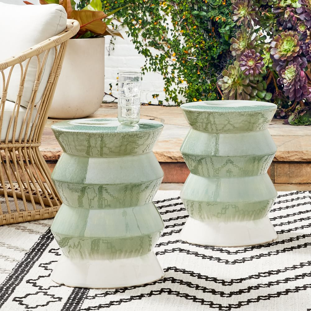 Cami Indoor/Outdoor Ceramic Round Side Table (13") | West Elm (US)