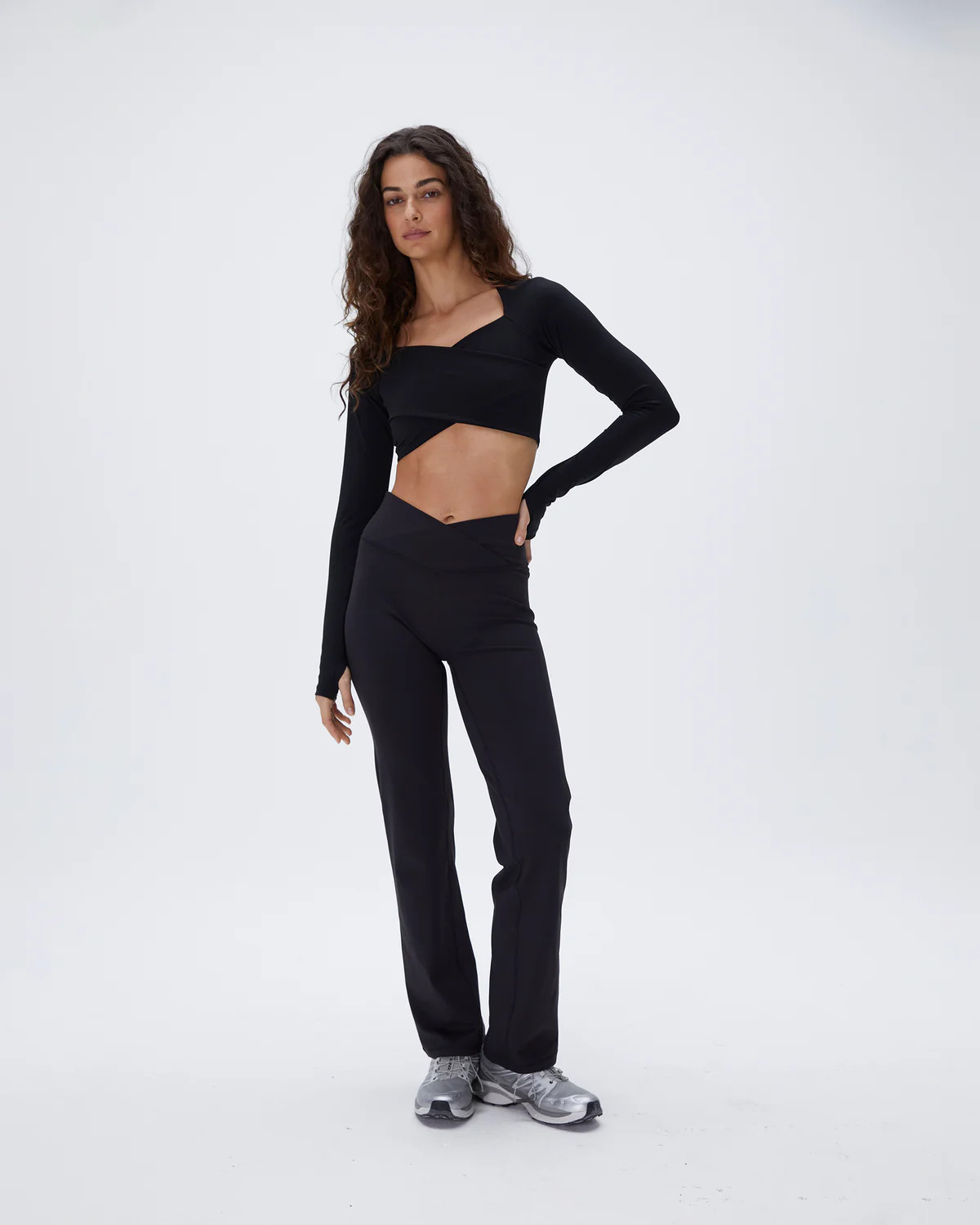 Ultimate Wrap Over Yoga Pant - Black | Adanola UK
